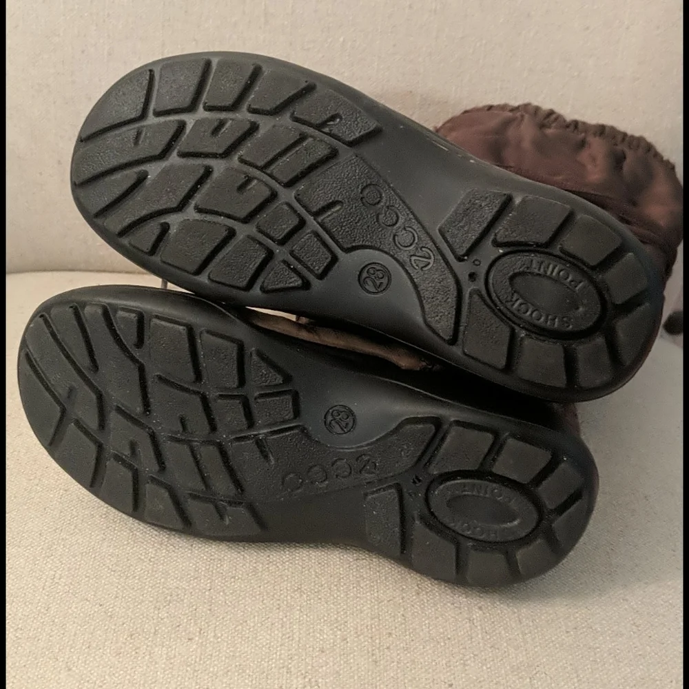 ECCO Kids Toddler Toggle Boots Brown Goretex Size 10.5